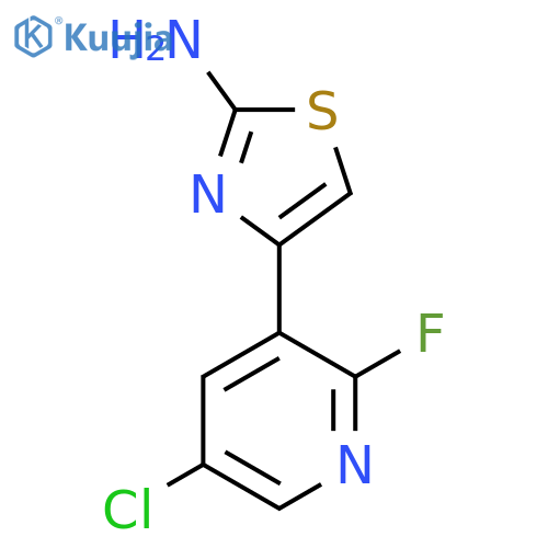 4-(5-chloro-2-fluoropyridin-3-yl)-1,3-thiazol-2-amine structure