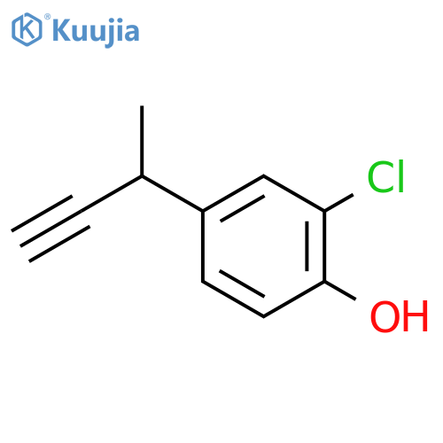 4-(but-3-yn-2-yl)-2-chlorophenol structure