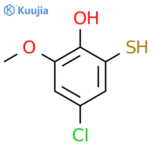 4-chloro-2-methoxy-6-sulfanylphenol structure