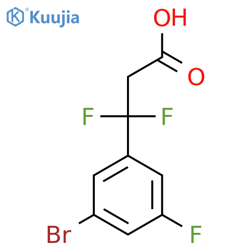 3-(3-bromo-5-fluorophenyl)-3,3-difluoropropanoic acid structure