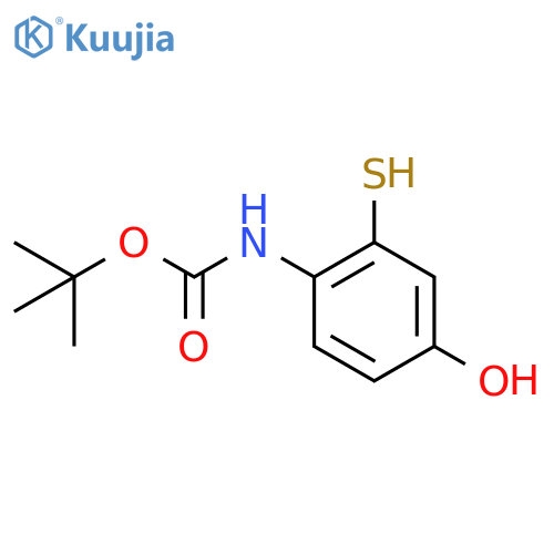 tert-butyl N-(4-hydroxy-2-sulfanylphenyl)carbamate structure