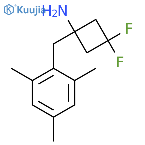 3,3-difluoro-1-(2,4,6-trimethylphenyl)methylcyclobutan-1-amine structure