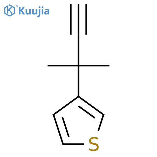 3-(2-methylbut-3-yn-2-yl)thiophene structure
