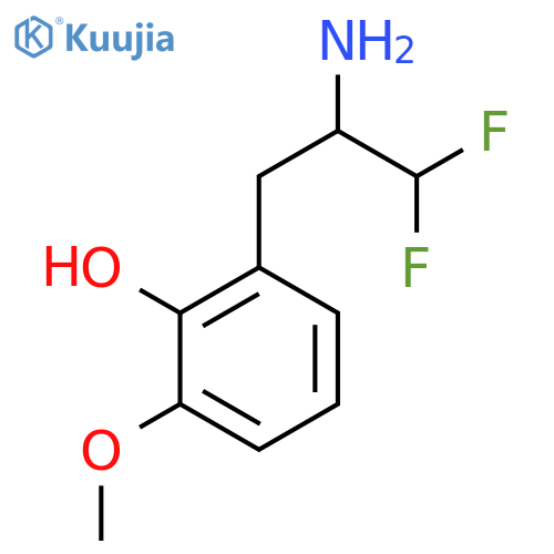 2-(2-amino-3,3-difluoropropyl)-6-methoxyphenol structure