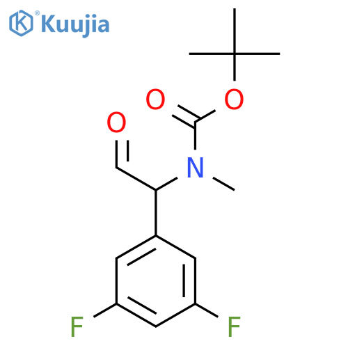 tert-butyl N-1-(3,5-difluorophenyl)-2-oxoethyl-N-methylcarbamate structure