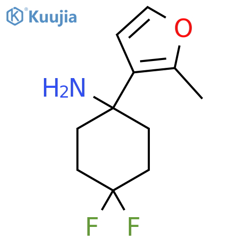 4,4-difluoro-1-(2-methylfuran-3-yl)cyclohexan-1-amine structure