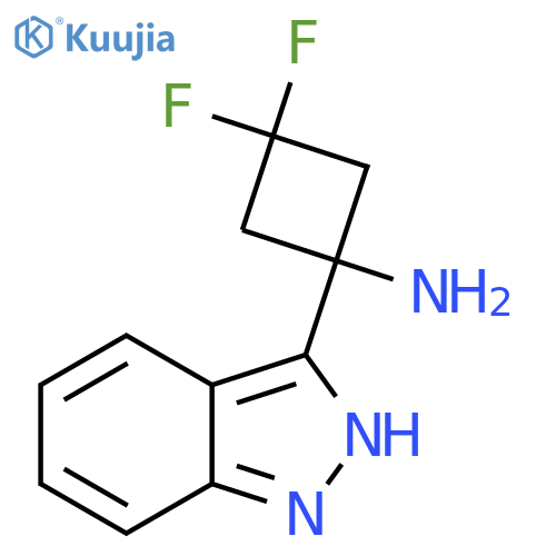 3,3-difluoro-1-(1H-indazol-3-yl)cyclobutan-1-amine structure
