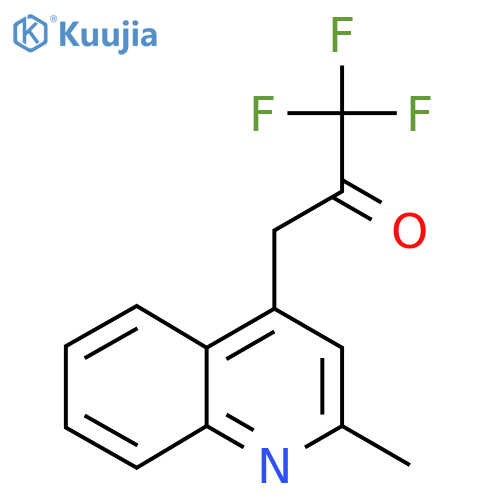 1,1,1-trifluoro-3-(2-methylquinolin-4-yl)propan-2-one structure