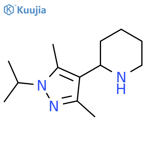 2-3,5-dimethyl-1-(propan-2-yl)-1H-pyrazol-4-ylpiperidine structure