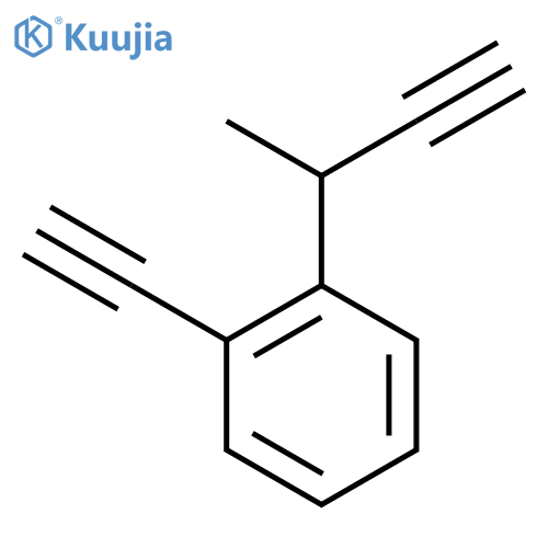 1-(but-3-yn-2-yl)-2-ethynylbenzene structure