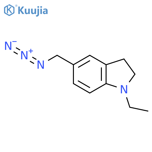 5-(azidomethyl)-1-ethyl-2,3-dihydro-1H-indole structure