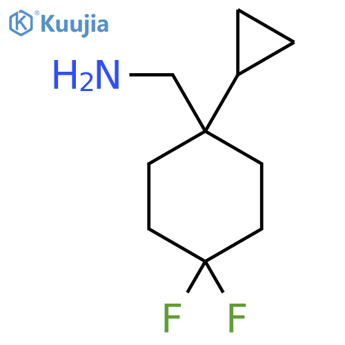 (1-cyclopropyl-4,4-difluorocyclohexyl)methanamine structure