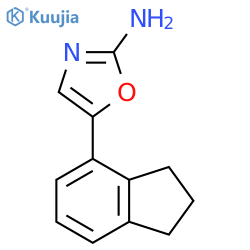5-(2,3-dihydro-1H-inden-4-yl)-1,3-oxazol-2-amine structure