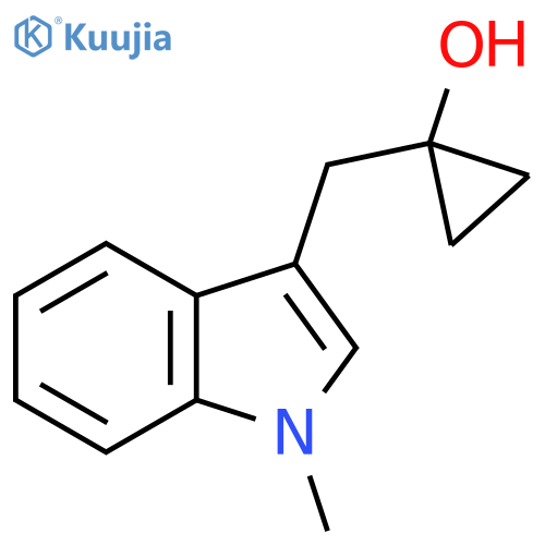 1-(1-methyl-1H-indol-3-yl)methylcyclopropan-1-ol structure