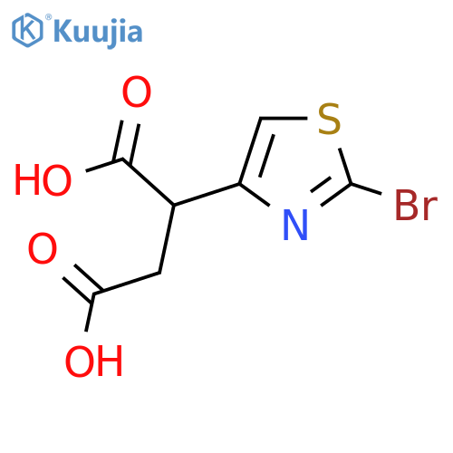 2-(2-bromo-1,3-thiazol-4-yl)butanedioic acid structure