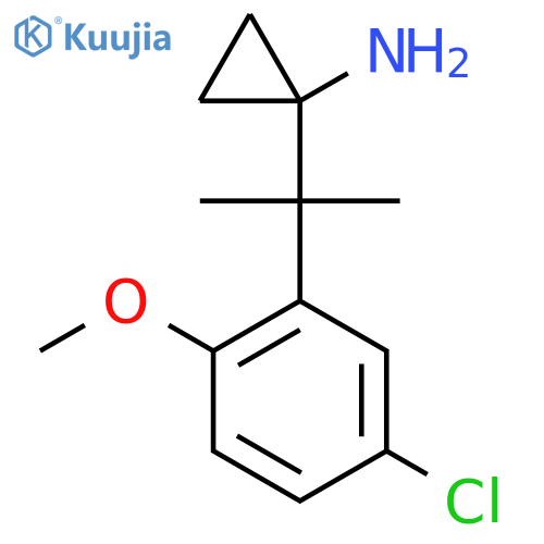 1-2-(5-chloro-2-methoxyphenyl)propan-2-ylcyclopropan-1-amine structure