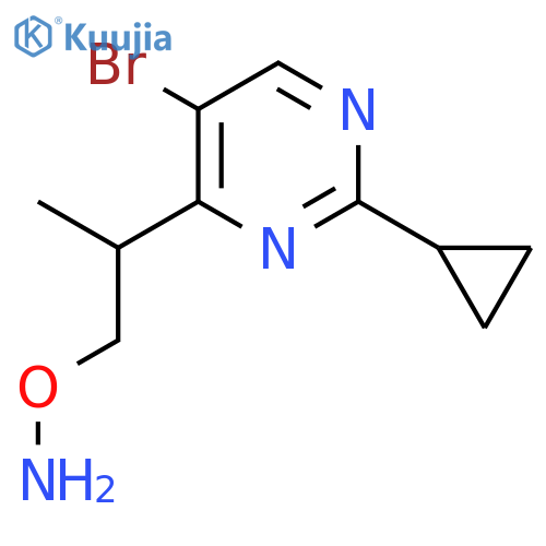 O-2-(5-bromo-2-cyclopropylpyrimidin-4-yl)propylhydroxylamine structure