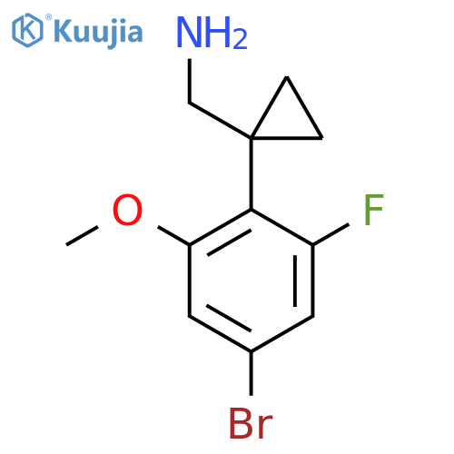 1-(4-bromo-2-fluoro-6-methoxyphenyl)cyclopropylmethanamine structure