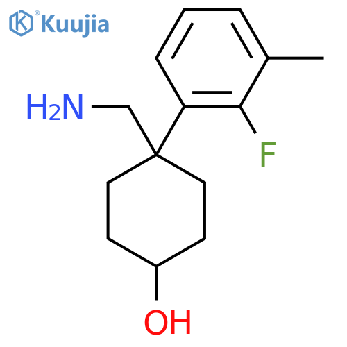4-(aminomethyl)-4-(2-fluoro-3-methylphenyl)cyclohexan-1-ol structure