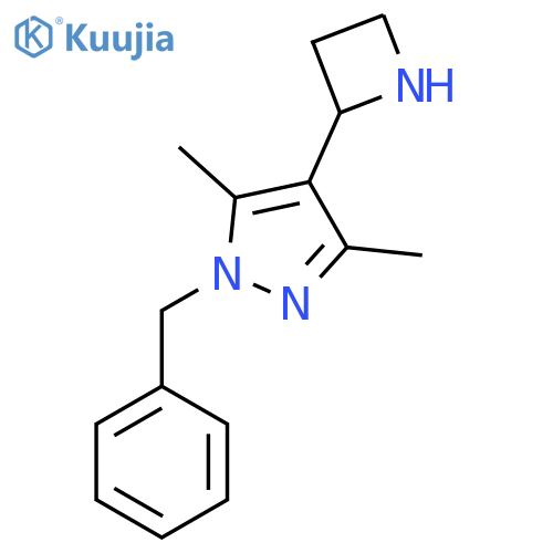 4-(azetidin-2-yl)-1-benzyl-3,5-dimethyl-1H-pyrazole structure