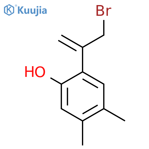 2-(3-bromoprop-1-en-2-yl)-4,5-dimethylphenol structure