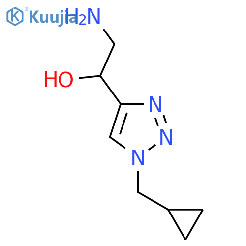 2-amino-1-1-(cyclopropylmethyl)-1H-1,2,3-triazol-4-ylethan-1-ol structure