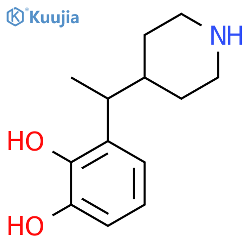 3-1-(piperidin-4-yl)ethylbenzene-1,2-diol structure
