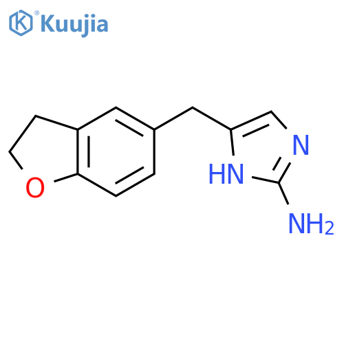 5-(2,3-dihydro-1-benzofuran-5-yl)methyl-1H-imidazol-2-amine structure