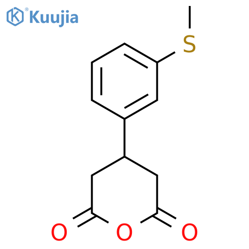 4-3-(methylsulfanyl)phenyloxane-2,6-dione structure