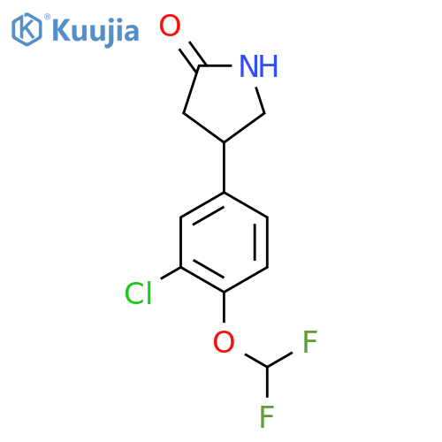 4-3-chloro-4-(difluoromethoxy)phenylpyrrolidin-2-one structure