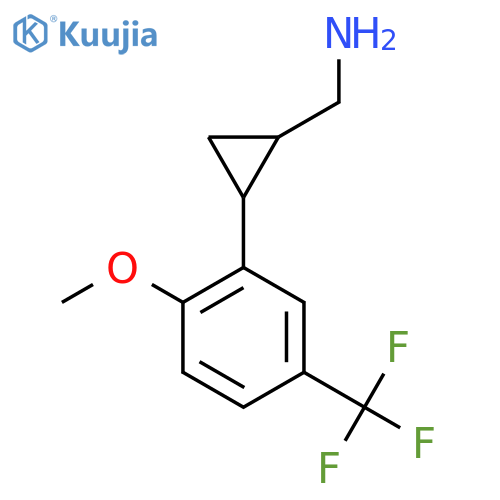 {2-2-methoxy-5-(trifluoromethyl)phenylcyclopropyl}methanamine structure