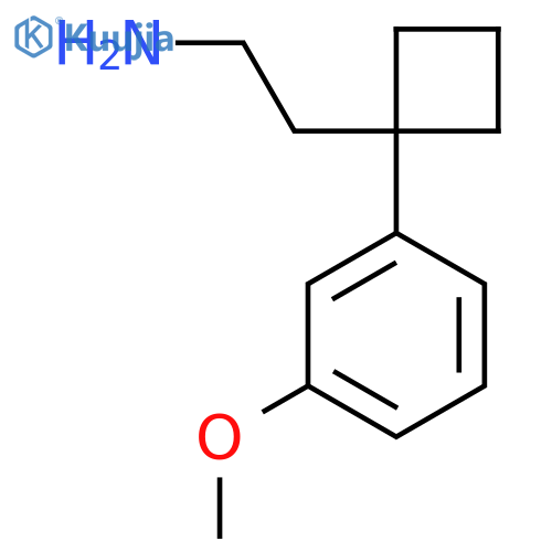 2-1-(3-methoxyphenyl)cyclobutylethan-1-amine structure