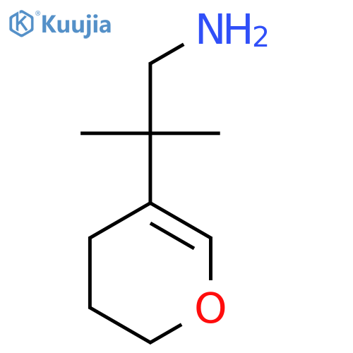 2-(3,4-dihydro-2H-pyran-5-yl)-2-methylpropan-1-amine structure
