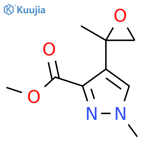 methyl 1-methyl-4-(2-methyloxiran-2-yl)-1H-pyrazole-3-carboxylate structure