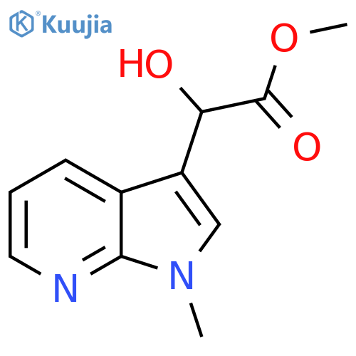methyl 2-hydroxy-2-{1-methyl-1H-pyrrolo2,3-bpyridin-3-yl}acetate structure