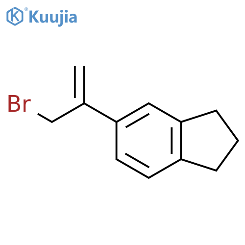 5-(3-bromoprop-1-en-2-yl)-2,3-dihydro-1H-indene structure