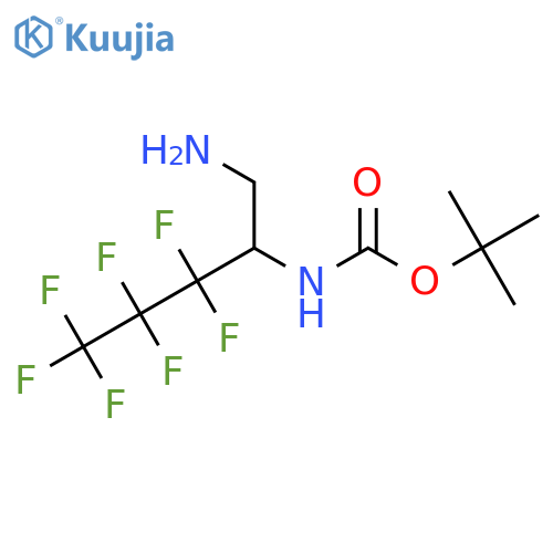tert-butyl N-(1-amino-3,3,4,4,5,5,5-heptafluoropentan-2-yl)carbamate structure