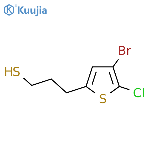 3-(4-bromo-5-chlorothiophen-2-yl)propane-1-thiol structure