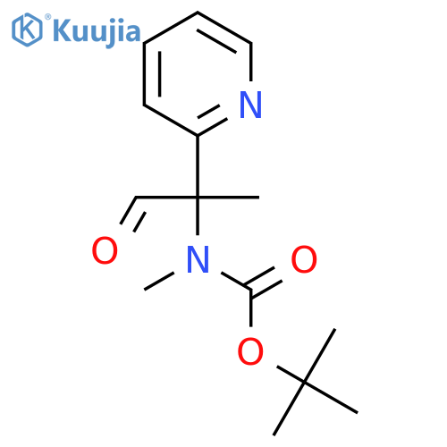 tert-butyl N-methyl-N-1-oxo-2-(pyridin-2-yl)propan-2-ylcarbamate structure