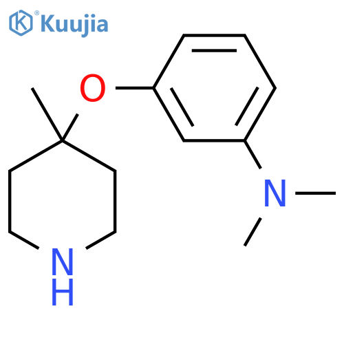 N,N-dimethyl-3-(4-methylpiperidin-4-yl)oxyaniline structure