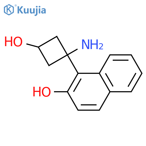 1-(1-amino-3-hydroxycyclobutyl)naphthalen-2-ol structure