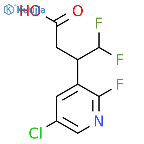 3-(5-chloro-2-fluoropyridin-3-yl)-4,4-difluorobutanoic acid structure