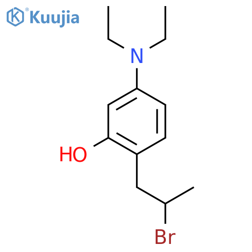 2-(2-bromopropyl)-5-(diethylamino)phenol structure