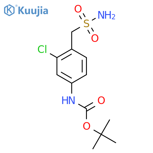 tert-butyl N-3-chloro-4-(sulfamoylmethyl)phenylcarbamate structure
