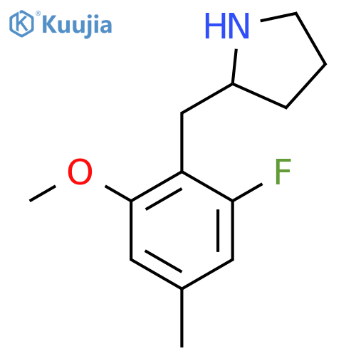 2-(2-fluoro-6-methoxy-4-methylphenyl)methylpyrrolidine structure