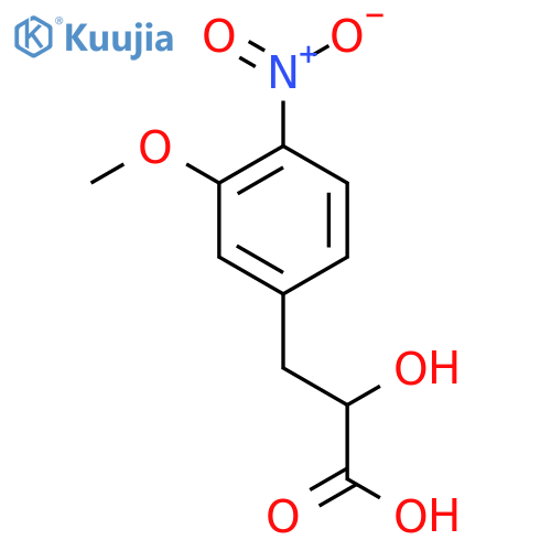 2-hydroxy-3-(3-methoxy-4-nitrophenyl)propanoic acid structure