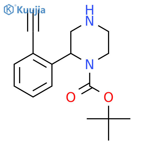 tert-butyl 2-(2-ethynylphenyl)piperazine-1-carboxylate structure