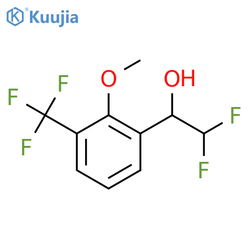 2,2-difluoro-1-2-methoxy-3-(trifluoromethyl)phenylethan-1-ol structure