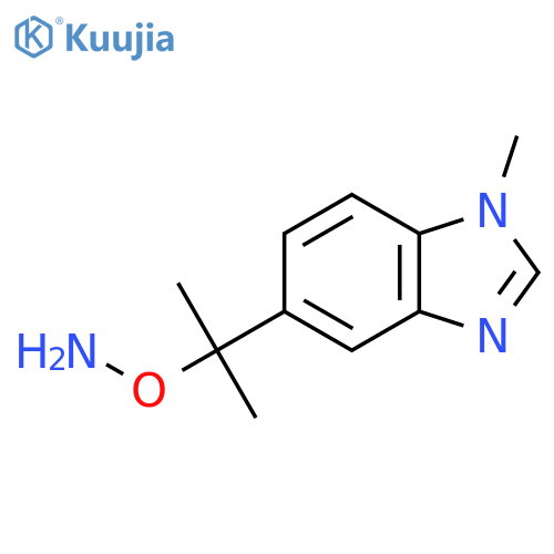 O-2-(1-methyl-1H-1,3-benzodiazol-5-yl)propan-2-ylhydroxylamine structure