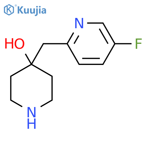 4-(5-fluoropyridin-2-yl)methylpiperidin-4-ol structure